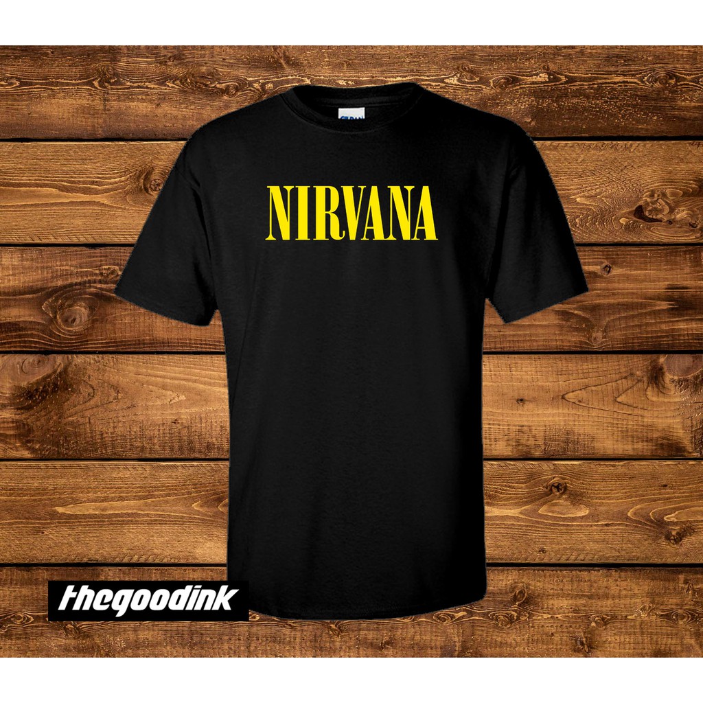 Kaos Nirvana - Band Logo - Original Gildan T-shirt DTG Print