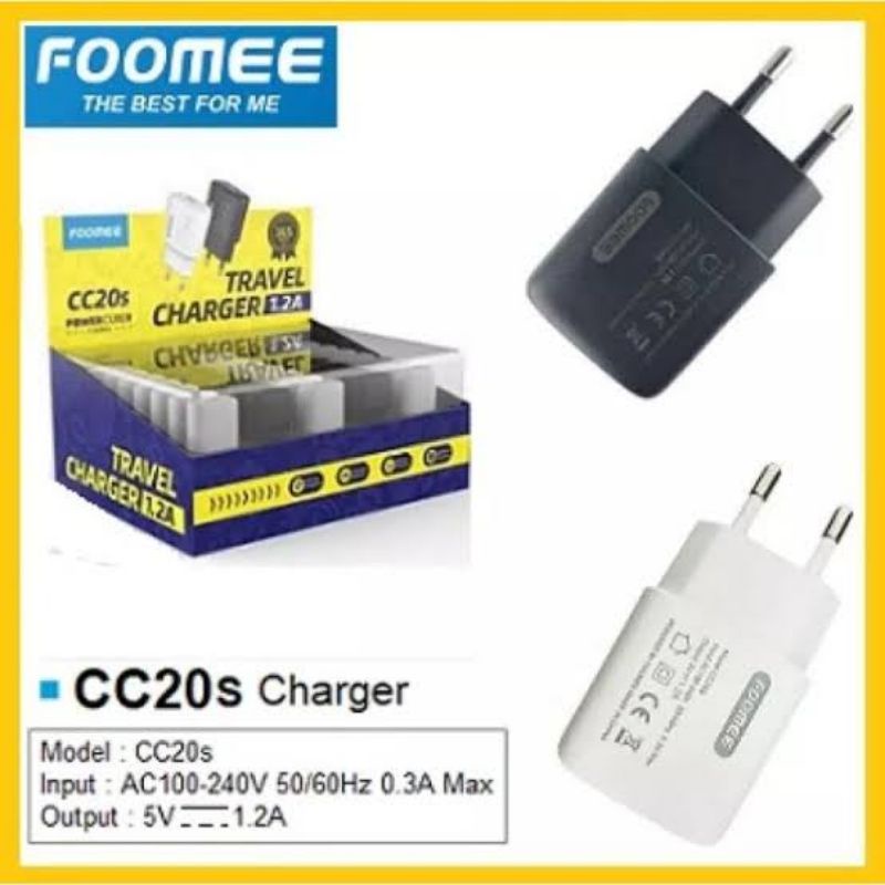 Foomee CC20s Charger  Universal Harga 1pcs dan 1 Toples isi 35 pcs adapter 1A
