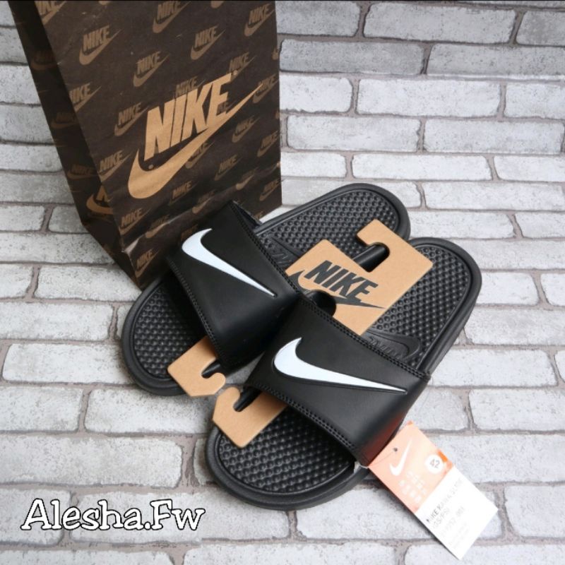 Sandal Slide Nike Bennasi Ceklis White / Sendal Slop Nike Bennasi Hight Quality