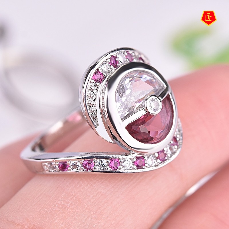 [Ready Stock] Creative 925 Silver Diamond Ring Fashion Personality