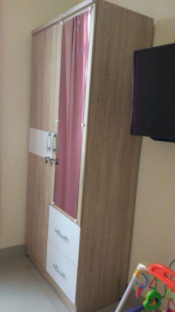 Lemari Pakaian 2 Pintu Cermin Lpt 028