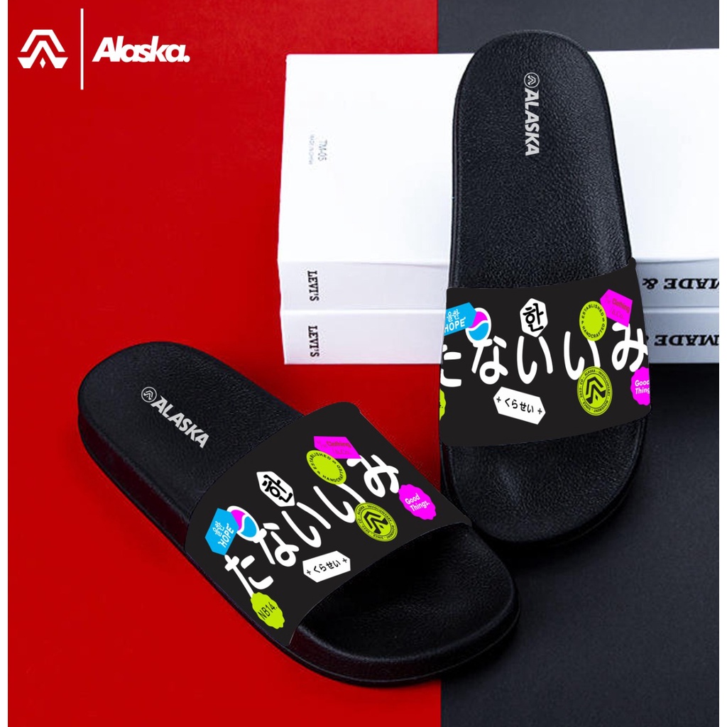 Sandal Slop Pria Dewasa Motif Printing Hope full Color Terbaru