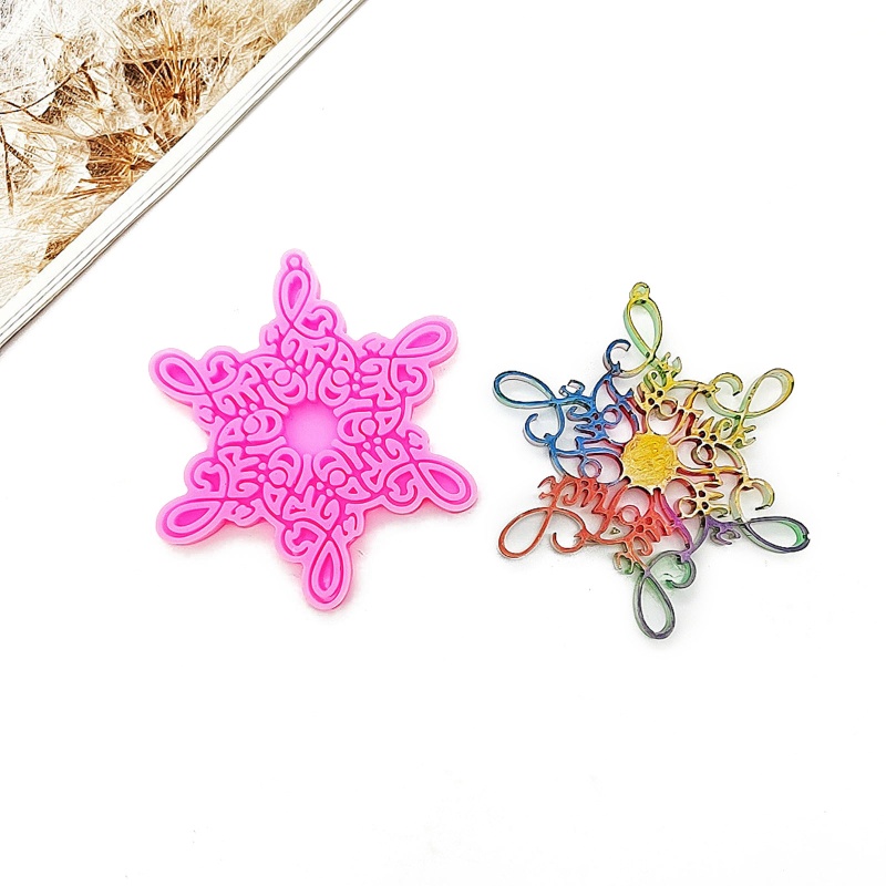 Siy Cetakan Kue / Buah Bentuk Snowflake Natal Bahan Resin