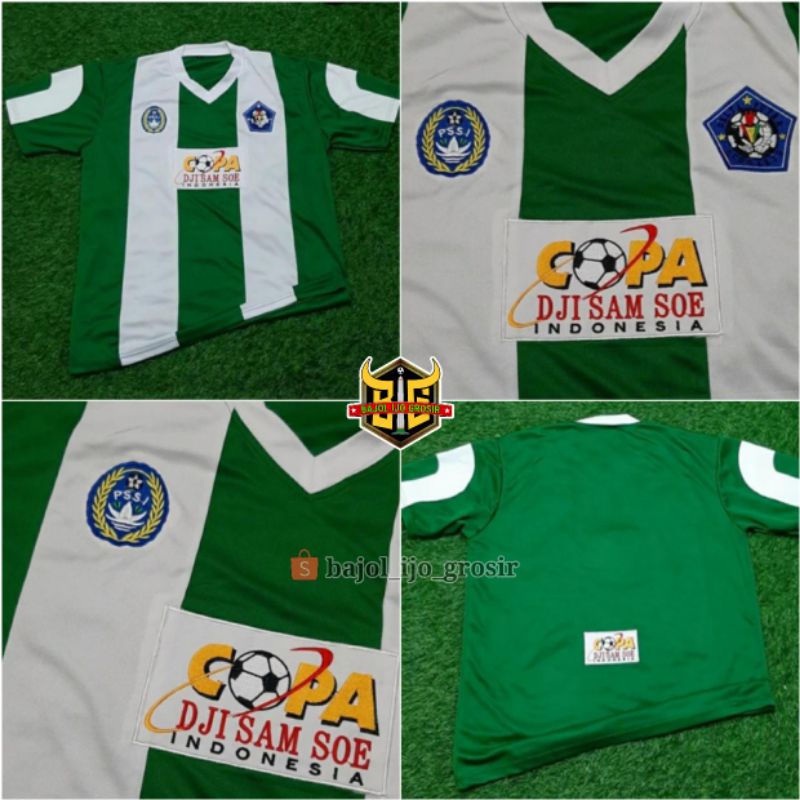 Jersey DELTRAS Sidoarjo Away Copa Dji Sam Soe 2005 Hijau Putih RETRO Bordir