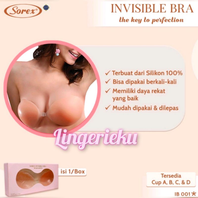 Sorex IB 001 Invisible Bra Tanpa Tali BH Tempel Silicon Dijamin Murah