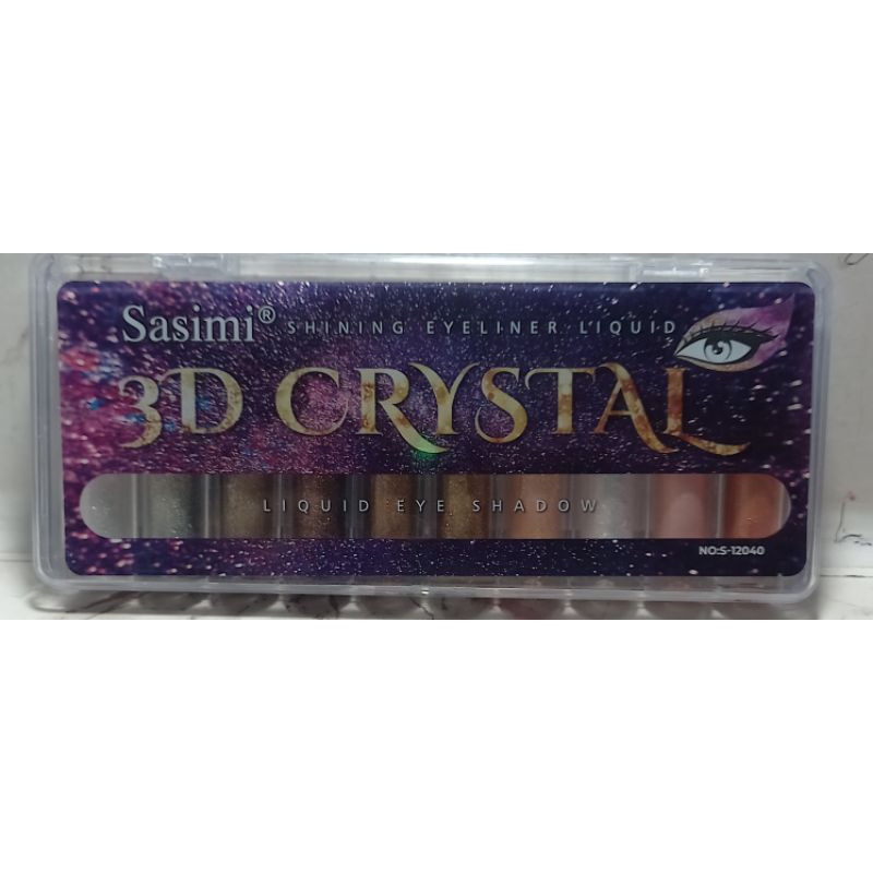 PROMO SULTAN EYESHADOW  GLITTER LIQUID SASIMI  / liquid eyeshadow glitter 3D CRYSTAL NO.S-12040