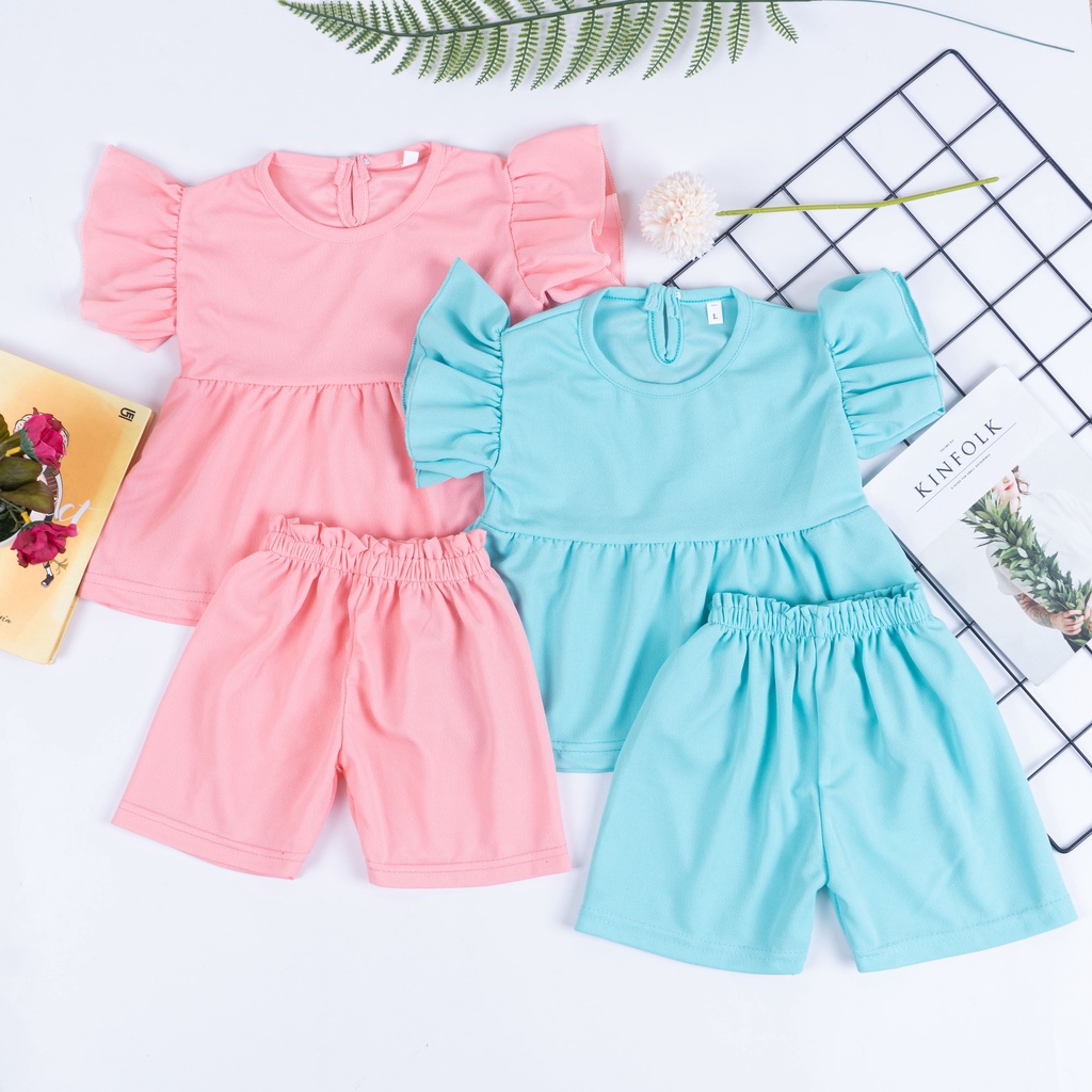 IL - Set Bonia Anak Perempuan - Set Baju Anak Perempuan Lucu / Setelan Baju Anak Perempuan Dress Celana Pendek