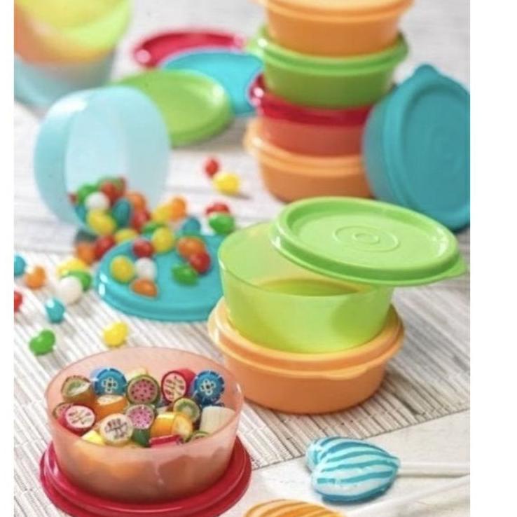 WWCZ TUPPERWARE SMALL ROUND CONTAINER 80ML 1 PCS (WADAH OBAT SAMBAL CETAK AGAR2 /JELI /MPASI BAYI) (