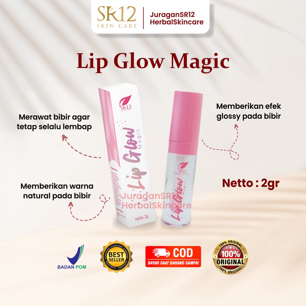 LIP GLOW MAGIC SR12 LIPGLOW SR12 PELEMBAB BIBIR MERONA PEWARNA BIBIR WANITA GLOSY ALAMI BPOM BEST SELLER!!..