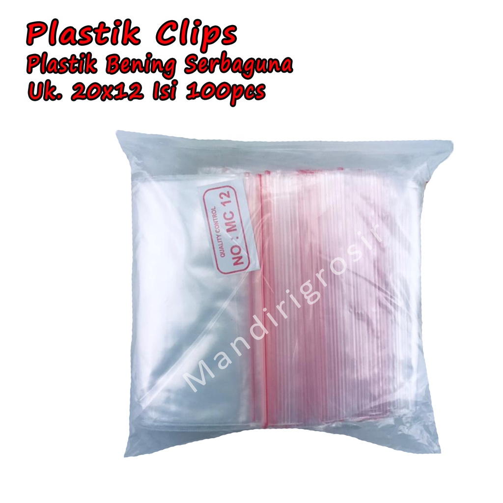 Plastik Serbaguna *Plastik Klip * Plastik uk.12x20 100pcs*