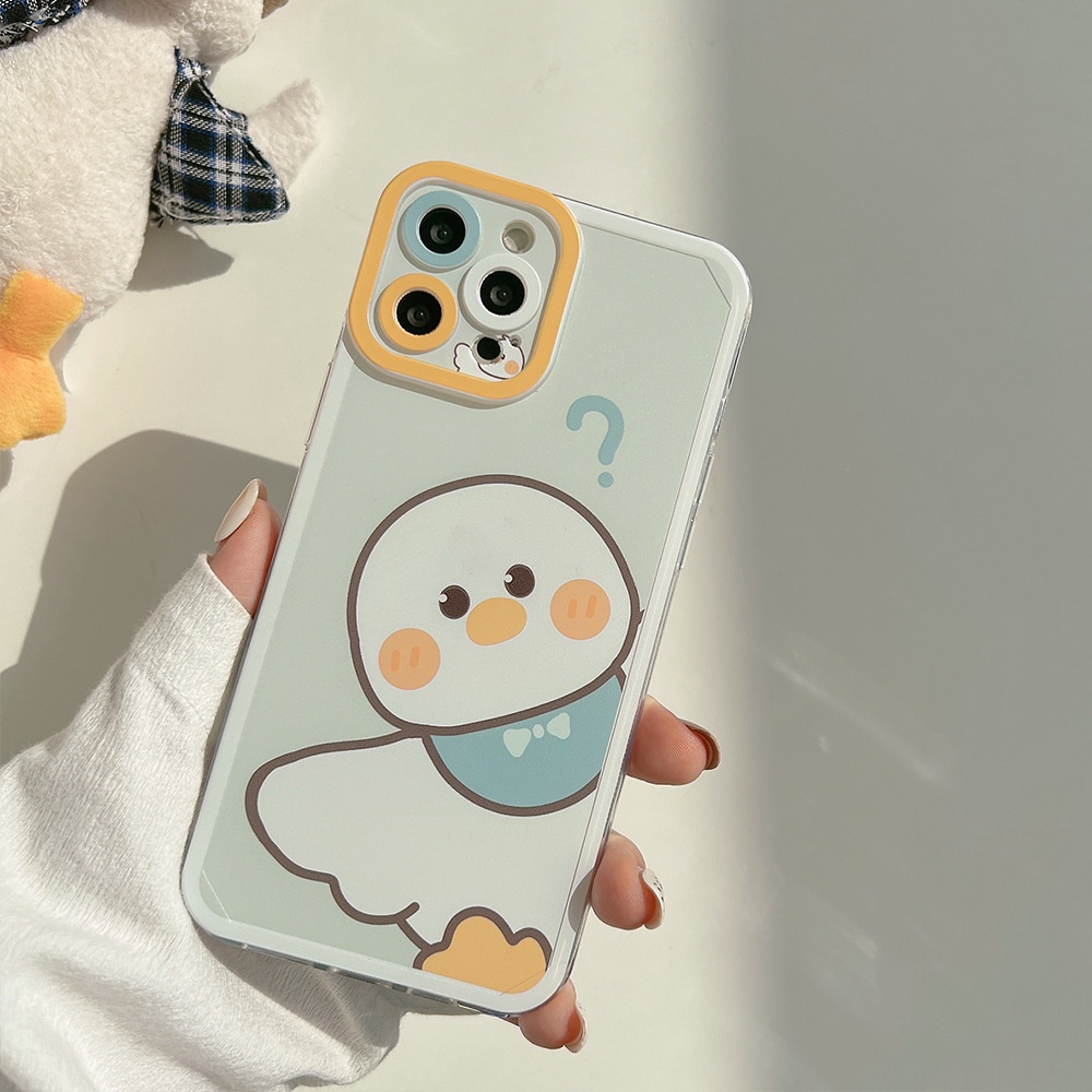 IPHONE Case Ponsel Bebek Kartun Melindungi Kamera Untuk Iphone7 8 PLUS X XR XS 11 12 13 14 MINI PRO MAX SE 2020