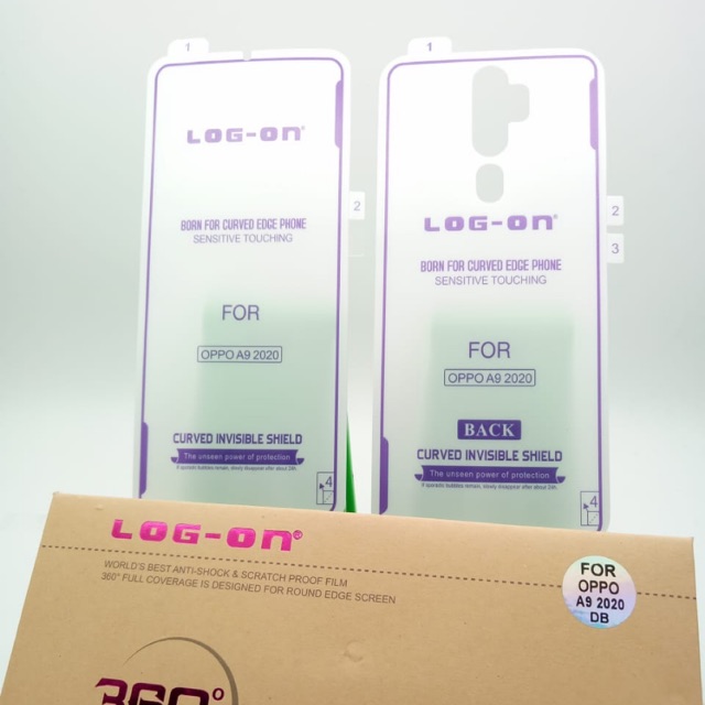 ANTISHOCK LOG ON OPPO A9 2020 SCREEN PROTECTOR DEPAN&amp;BELAKANG - ANTI GORES JELLY