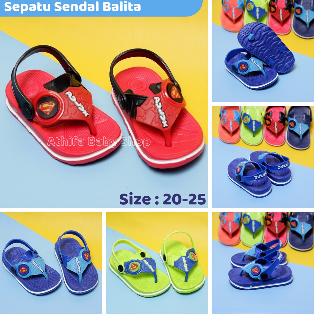 Sepatu Sandal Anak Laki Karakter Superman Usia 6 7 8 9 10 11 Bulan 1 2 3 Tahun Size 20 21 22 23 24 25 Sendal Gunung Karet Balita Bayi Lelaki Cewek Cowok Spatu Sandal Baby Prewalker Karet Phylon Ringan Cowok Karet -dulux 293e-