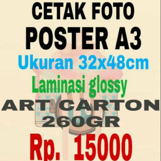 

CETAK FOTO UKURAN FOSTER/A3 + Laminasi Glossy/Doof