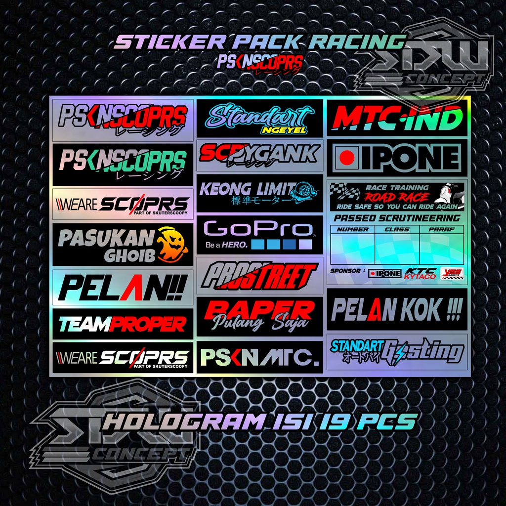 Sticker Scoopy Racing Stiker Motor PsknScoopy