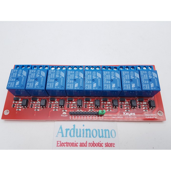 Relay module 12v 8 channel keyes funduino high quality brand mark