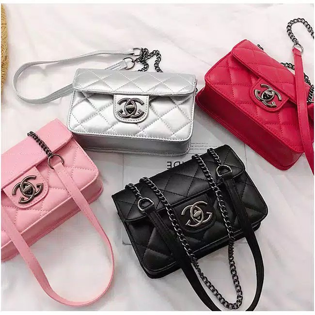 (1KG=6pcs) SBT163 TAS CC Sling Bag ChaCha Tas Selempang Kulit Sling Bag Wanita Slingbag Import Murah