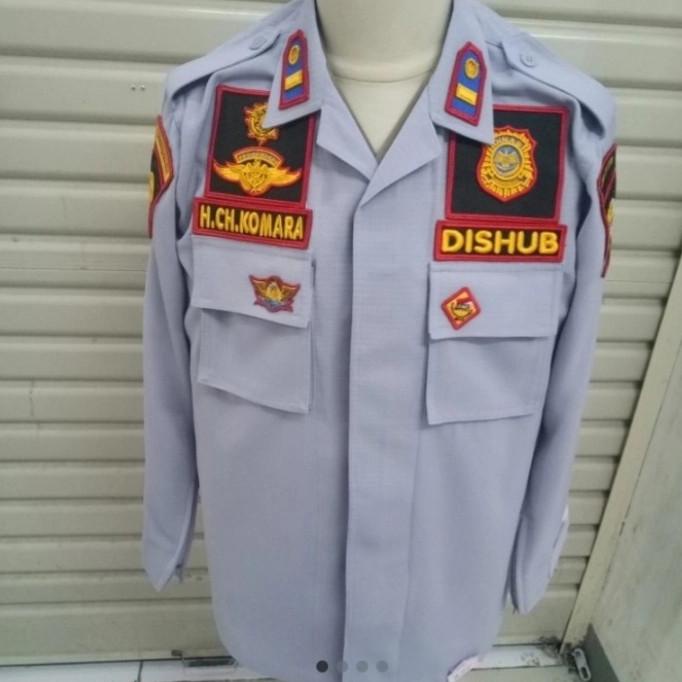 Seragam Pdl Dishub..Atribut Komplit Bordir Timbul Murah