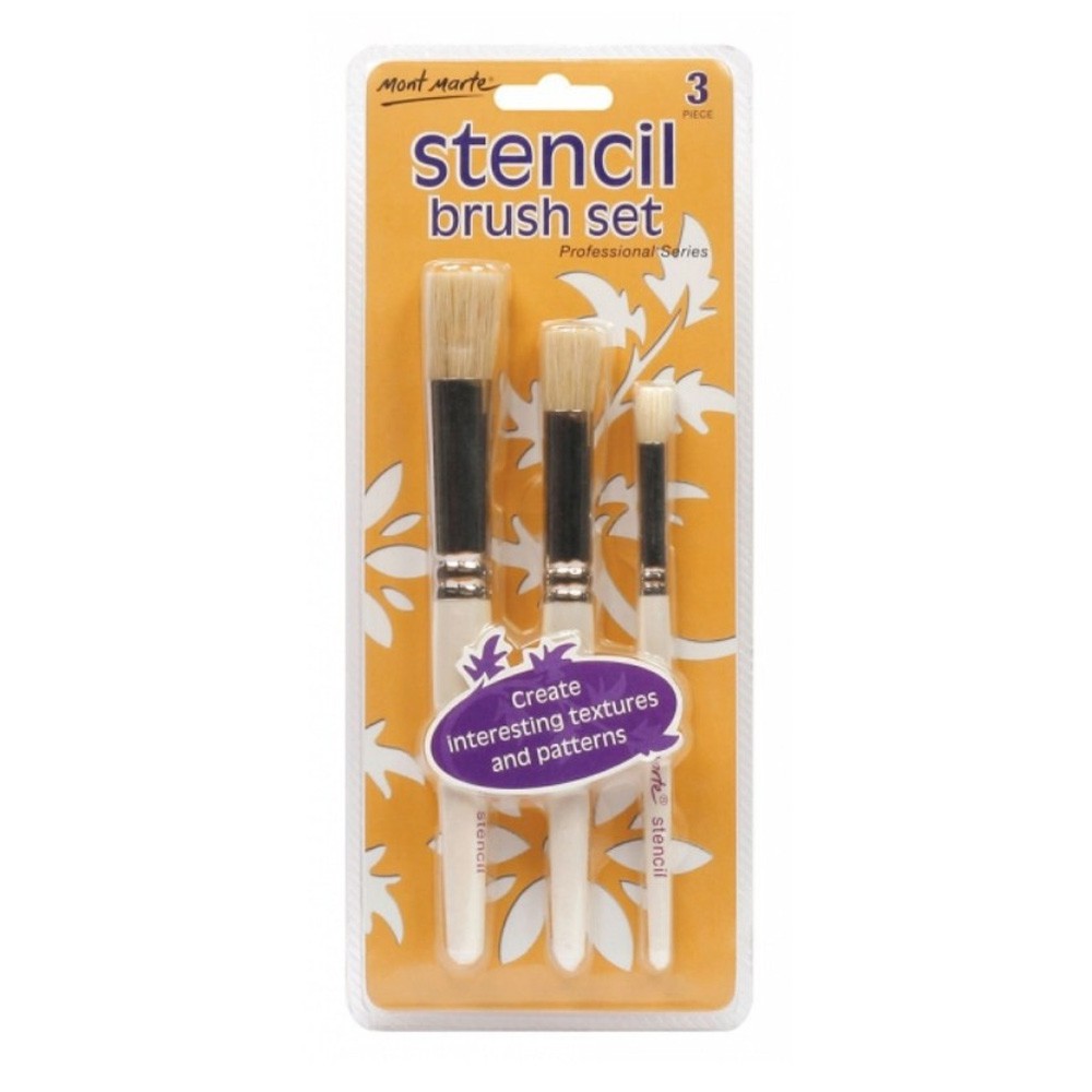 

Mont Marte Professional Stencil Brush Set 3 BMHS0007