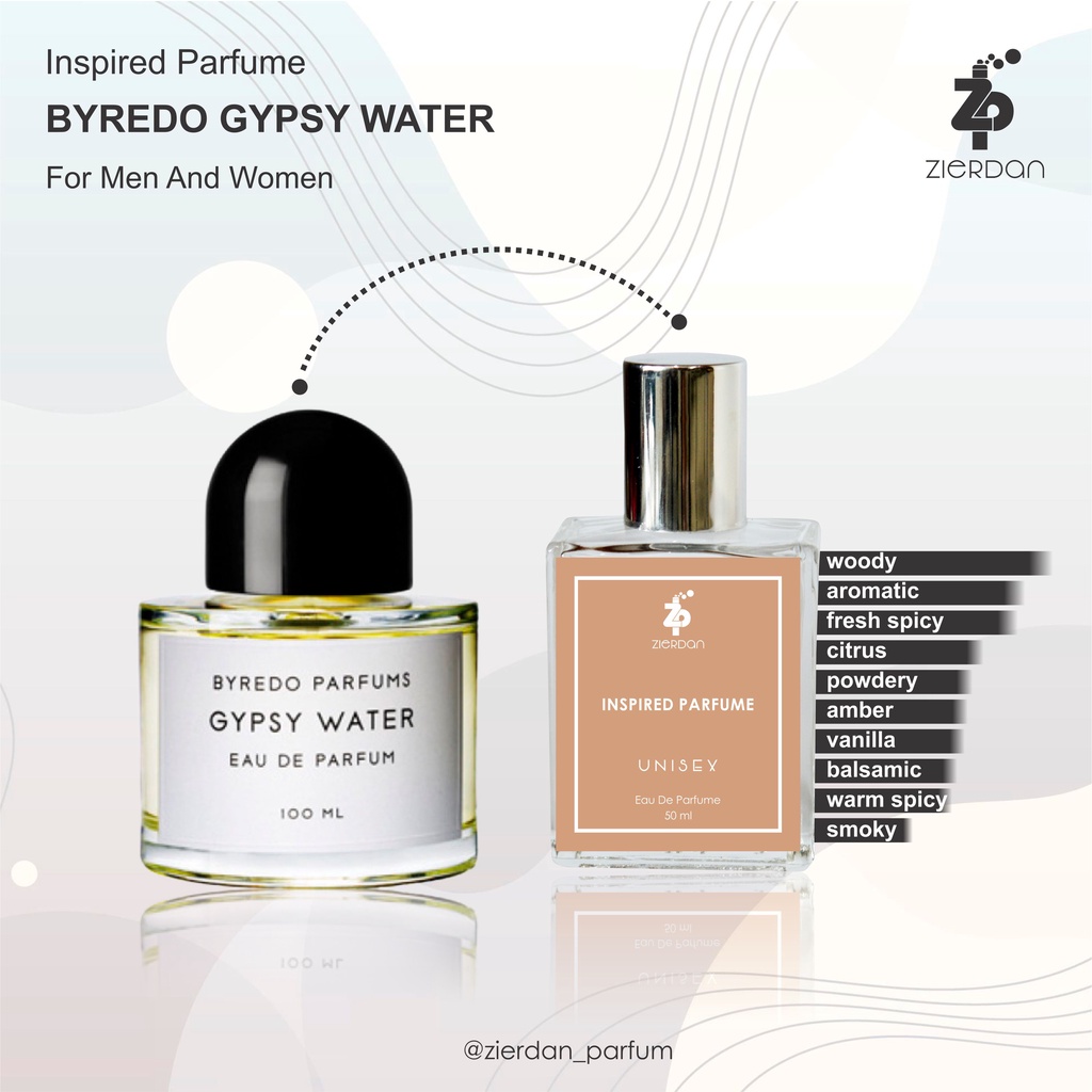 Zierdan Inspired Parfum Byredo Gypsy Water Parfume Farfum  Minyak Wangi Tahan Lama Pria &amp; Wanita Unisex