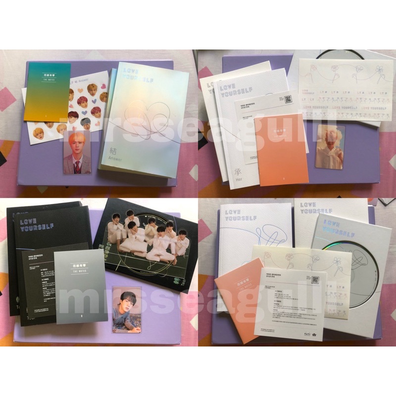 OFFICIAL ALBUM FULLSET UNSEALED LOVE YOURSELF ANSWER L HER O TEAR O JIN SEOKJIN RM NAMJOON