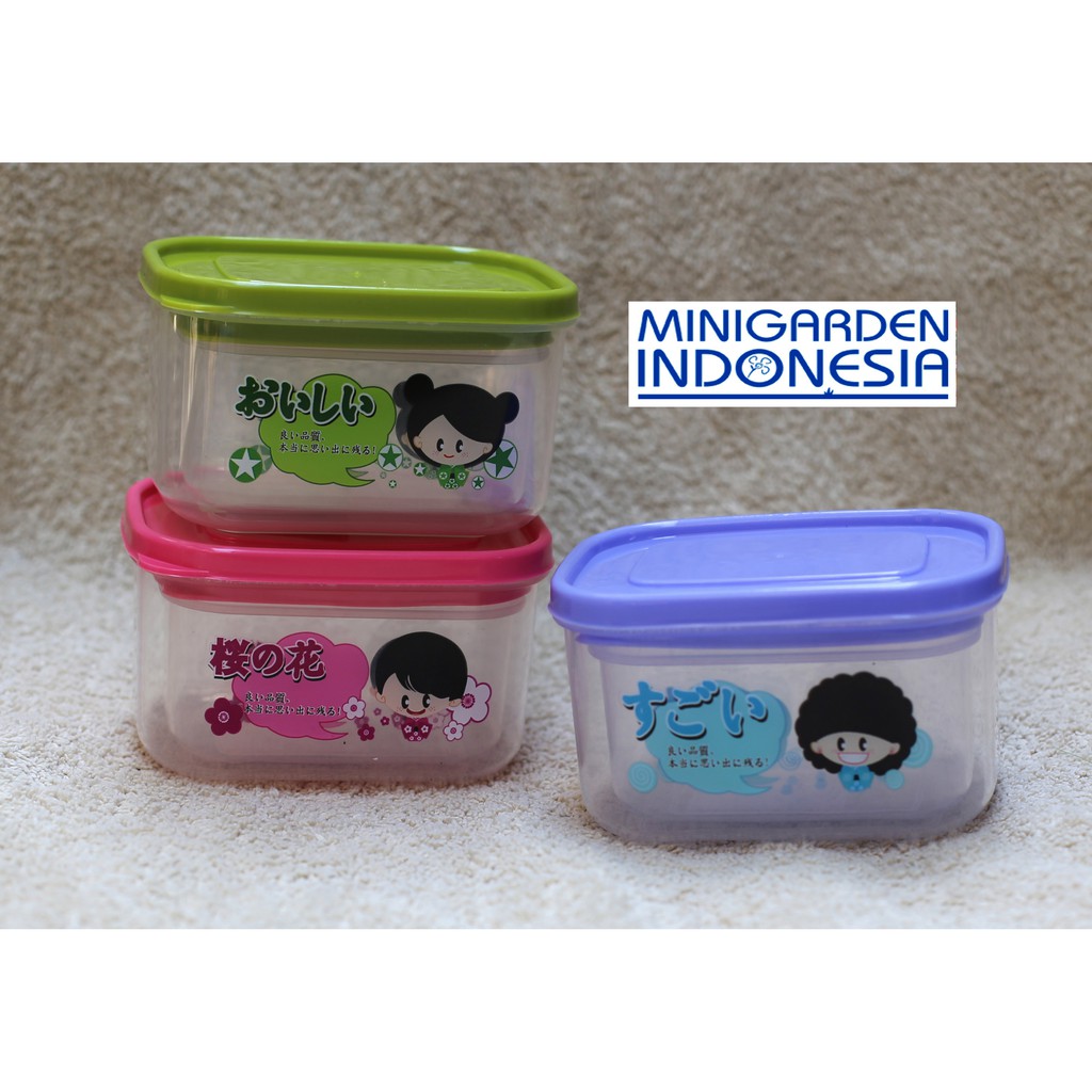 Lunch box isi 2 rantang tempat makanan bekal sekolah MGI KADO 210 simpan benih bibit tanaman