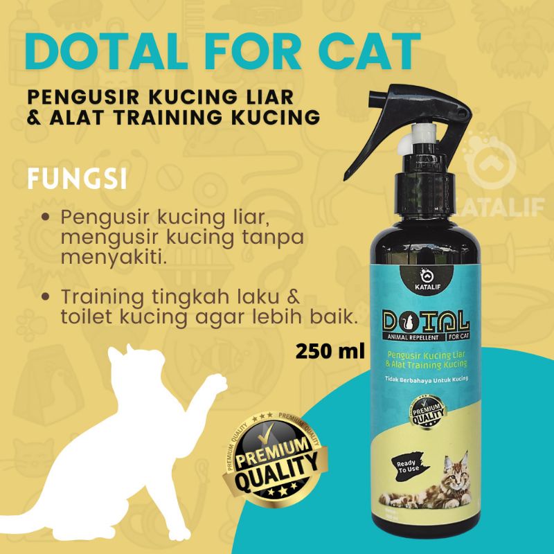 Jual pengusir kucing spray alat training kucing peliharaan produk dotal