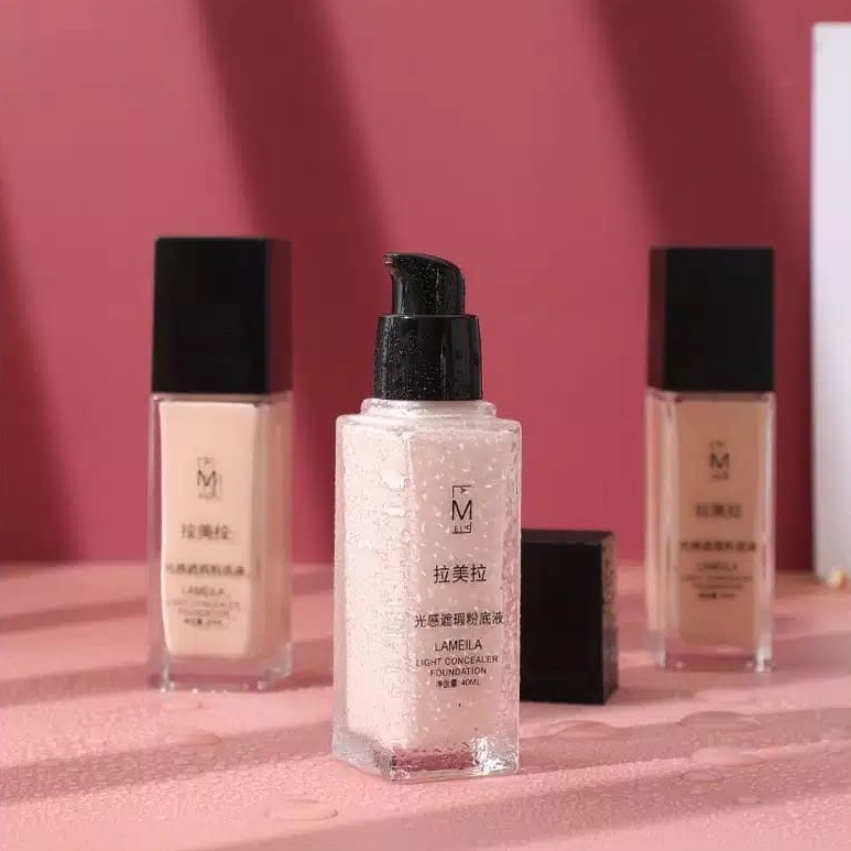 HK3020- Share:  Favorit (355) Lameila Light Concealer Foundation Cair Tahan Air Untuk Makeup Wanita