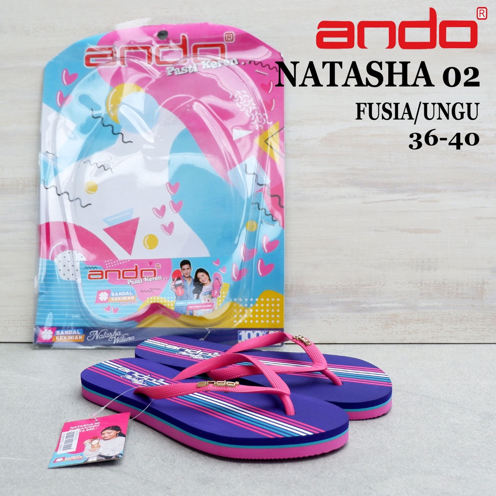 Sandal Wanita Ando - NATASHA 03 & NATASHA 02 - size 36-40 - sandal wedges wanita - sandal japit wanita-1