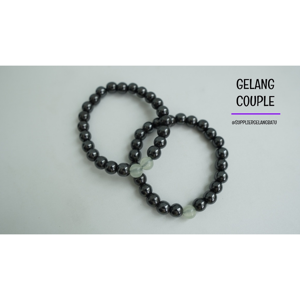 gelang FOSFOR BLUSTIN MAGNET pasangan distance bracelet couple akik