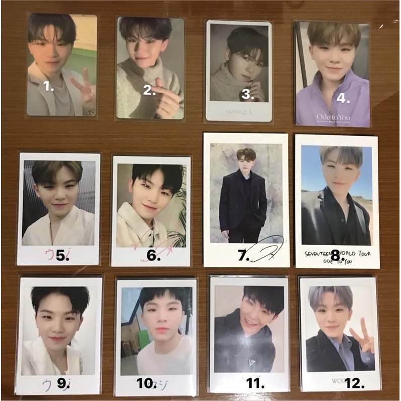 Woozi Trading Card Pola Concert, Incomplete, Haru, Japan Dome Tour, Ode to You, JAT, Winter Goods, D