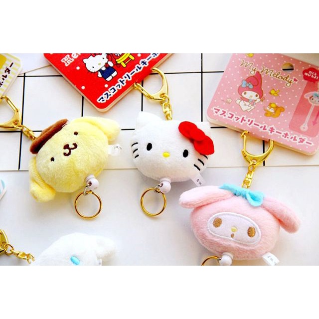 GANTUNGAN KUNCI BONEKA MELODY CINNAMOROLL HELLO KITTY POMPOMPURIN KEYCHAIN