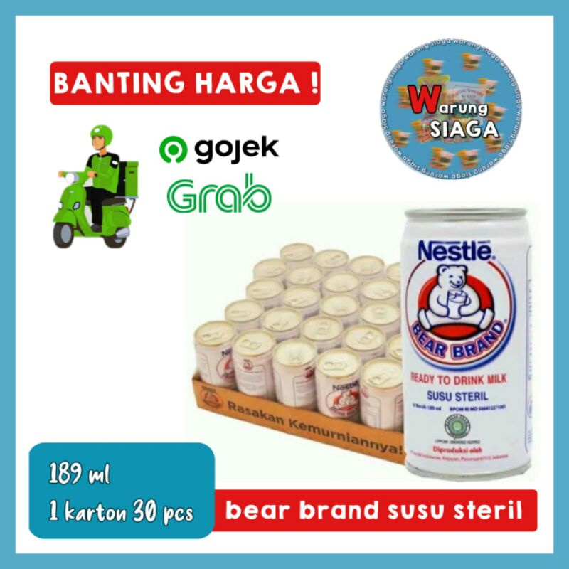 

Susu beruang susu murni steril 189ml x 1 krat isi 30 pcs
