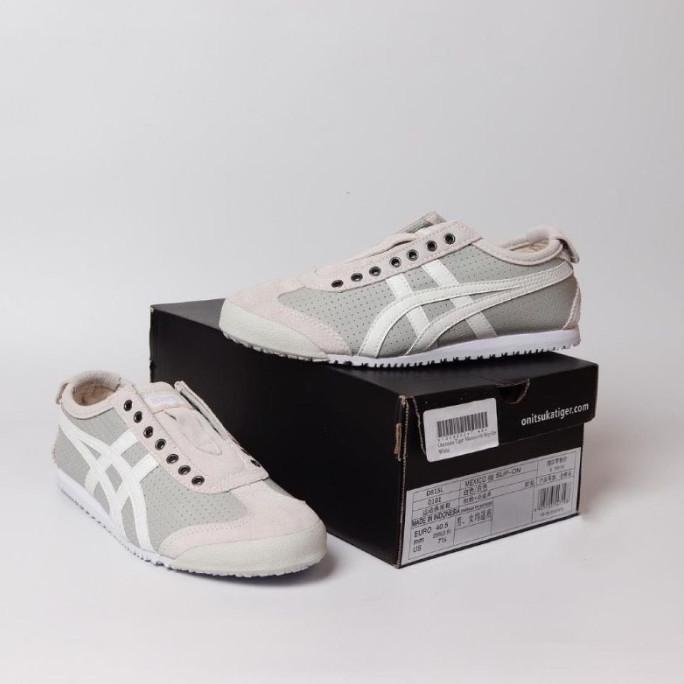 Onitsuka Tiger Leather White Sepatu Slip On Wanita Casual Putih Deboldmart