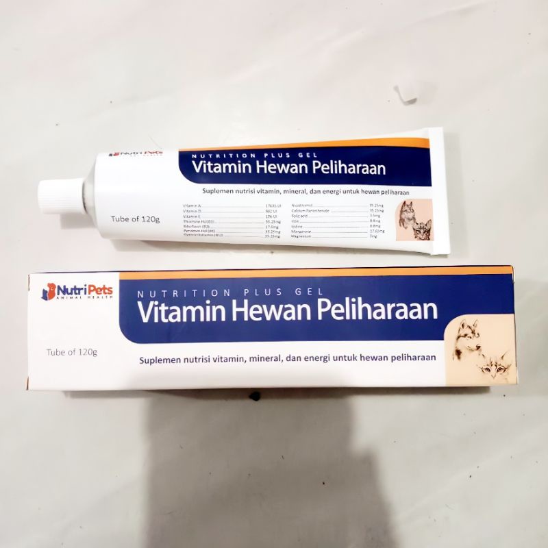 NUTRI PETS 120gr Nutrition Plus Gel nutriplus nutriplusgel kucing anjing no virbac