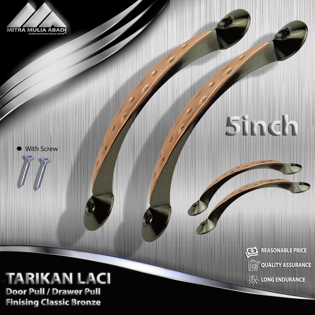 Tarikan Laci Lemari Perunggu 5inch Door Pull drawer