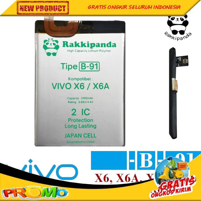 TERBARU BATERAI VIVO X6 X6A X6L X6D X6S X6SD B-91 DOUBLE IC PROTECTION BOLEH RESELLER