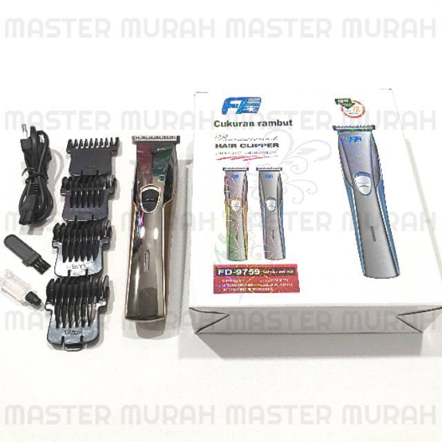 HARGA PROMO FD-9759 Alat Cukur Rambut Wireless Baterai Charge New Portable Hair Clipper FD Cukuran Bagus Murah