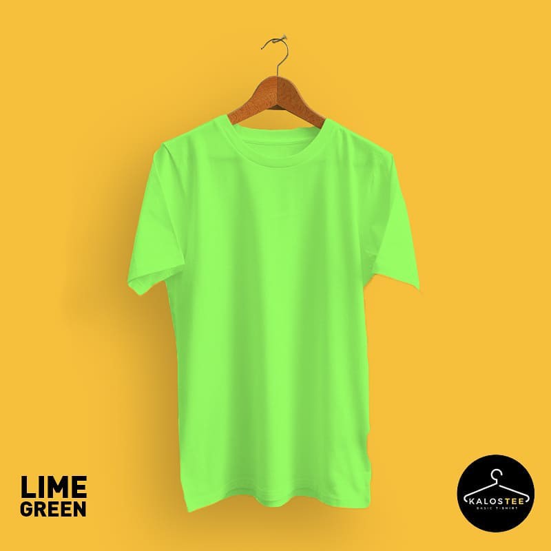 Kaos Polos Kaloste warna Lime Green