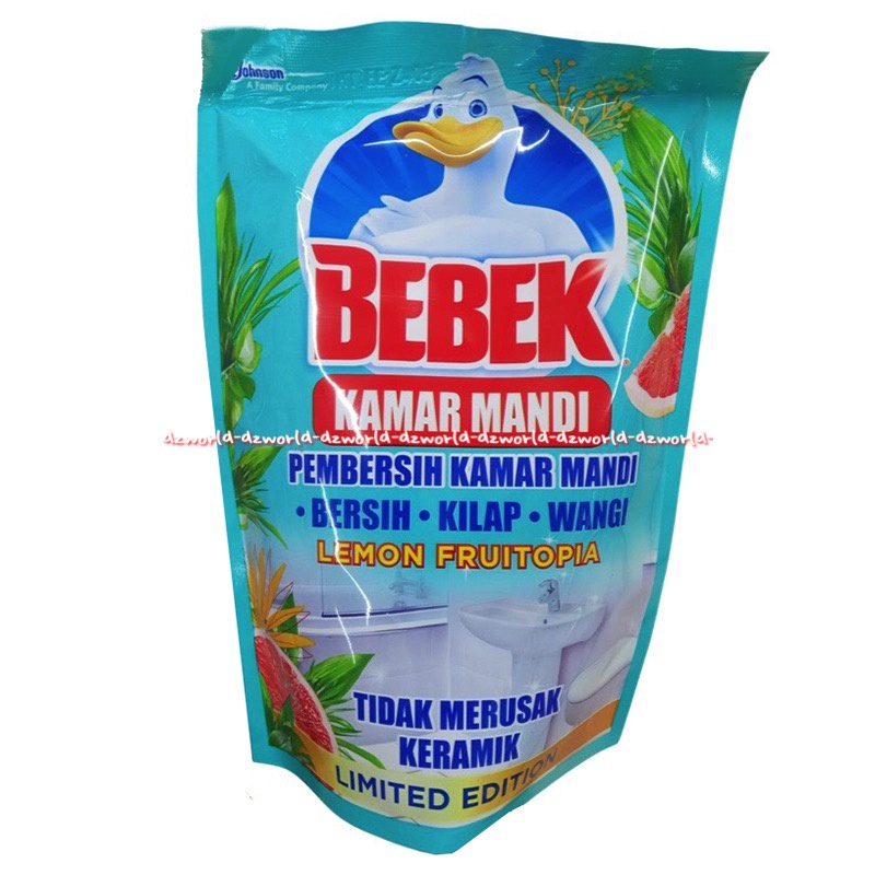 Bebek Kamar Mandi 400ml Pembersih Kamar Mandi Bebek Refill Pouch Isi Ulang Wangi Lemon Lavender Duck Bathroom Pembersih Wc Toilet Kamar Mandi 400 ml