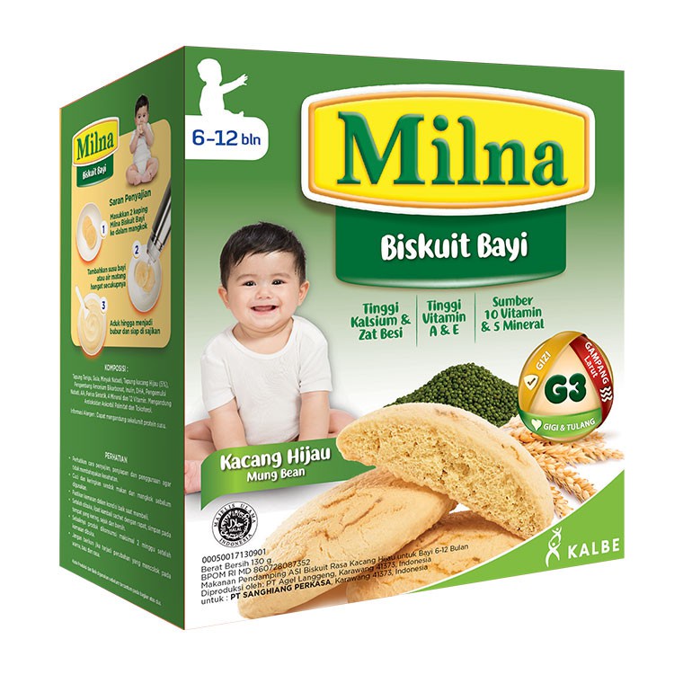 Milna Baby Biscuit Kacang Hijau 130gr