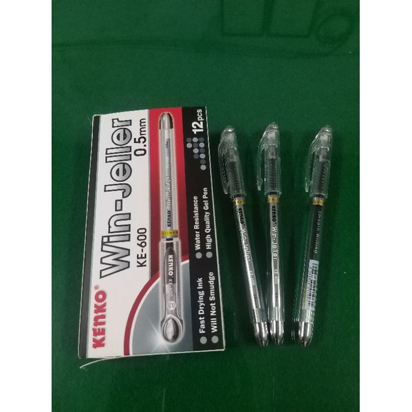 

[PER PCS] KENKO WIN KE-600 GEL WIN JELLER HITAM 0.5MM BERKUALITAS / PULPEN CAIR / BALLPOINT GEL / PULPEN MURAH BERKUALUTAS