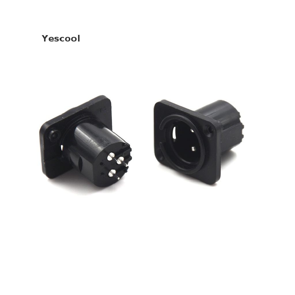 Yescool 10pcs Konektor Jack Panel XLR 3-Pin Male