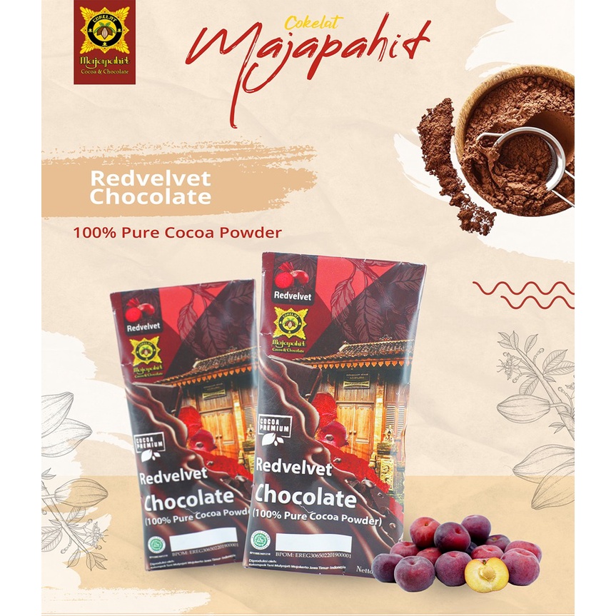 

Coklat Bubuk/Powder Cokelat Majapahit Bubuk Kakao 55gr| Redvelvet Chocolate Powder| Bubuk Cokelat Rasa Redvelvet