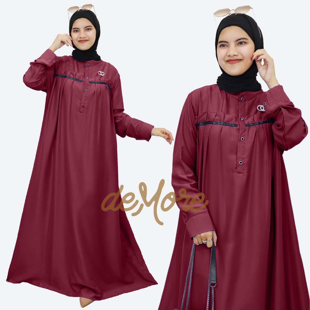 GAMIS REMPEL SHAKILA PREMIUM FASHION WANITA MUSLIM ELEGAN KEKINIAN BAJU GAMIS JUBAH CASUAL GAMIS PESTA KONDANGAN TANISHA DRESS DEMORE