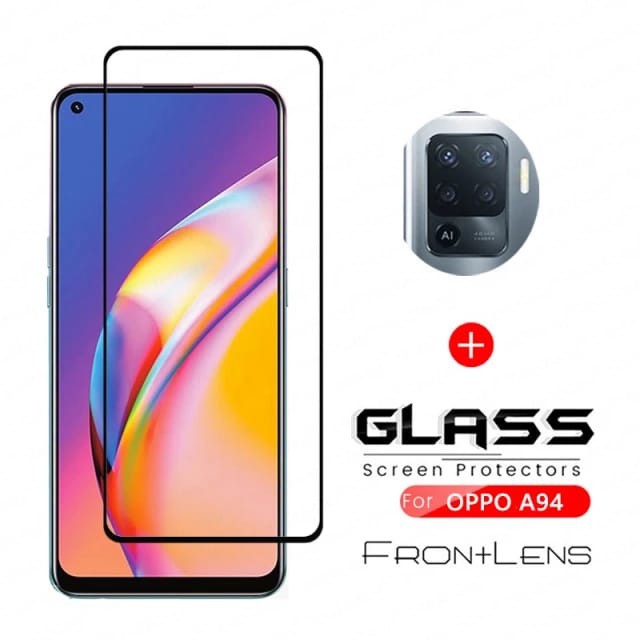 OPPO RENO 5F RENO5 F TEMPERED GLASS 2IN1 FULL LAYAR DAN KAMERA