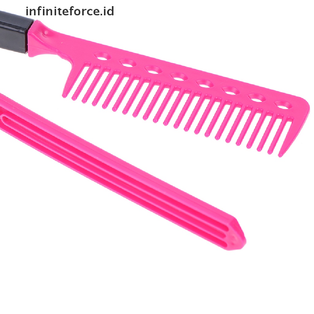 1pc Sisir Pelurus Dan Pengeriting Rambut Bahan Besi