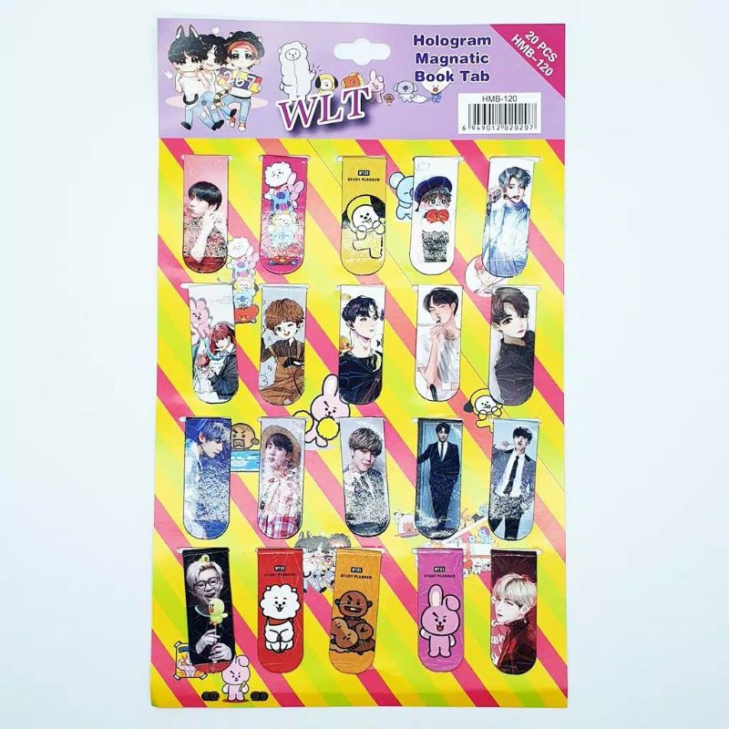 

Sticky Note Magnet Motif BTS dan BT21