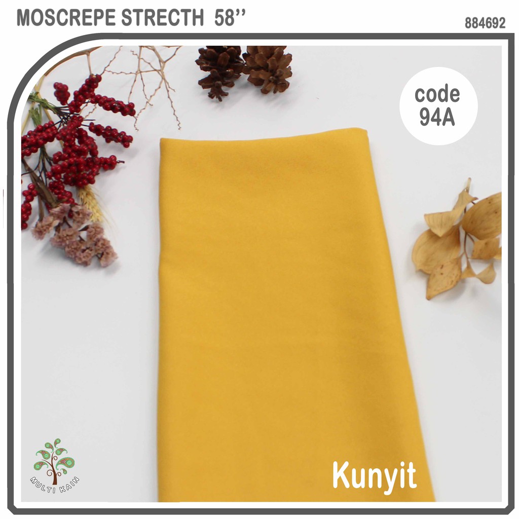 bahan multi kain moscrepe / mosscrepe / moscrep moschino mosschino arabian crepe gamis fashion-94 Kunyit
