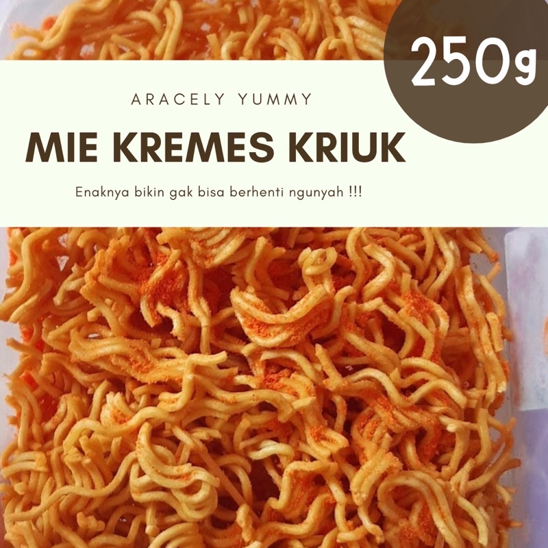 Jual Mie Kremes Kriuk 250g Mie Pedas Camilan Pedas Indonesia Shopee